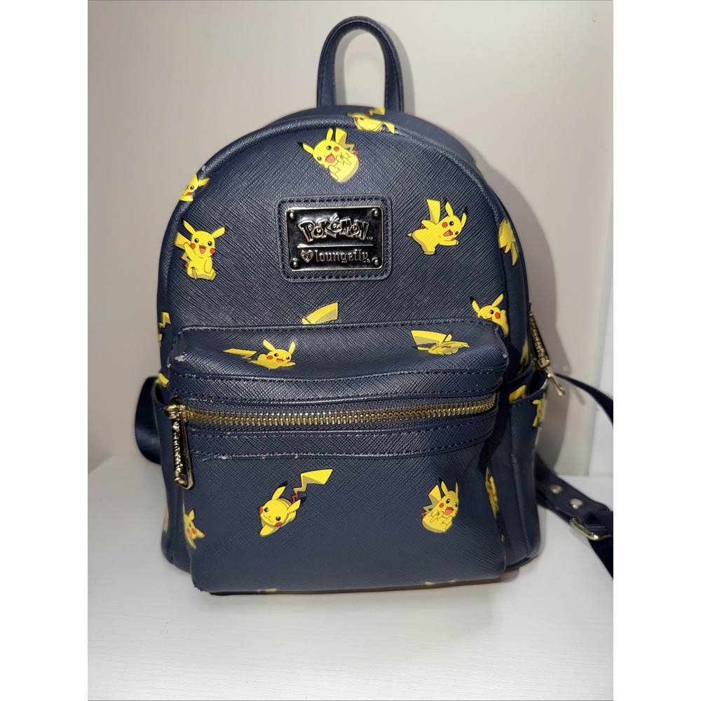 Loungefly Pokemon Pikachu AOP Mini Backpack 2023 Cosplay Bag Nintendo